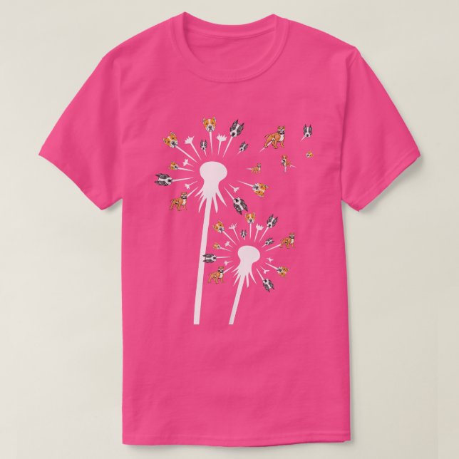 Pitbull Dandelion, Mama für Frauen, Dog Oma, T-Shirt (Design vorne)