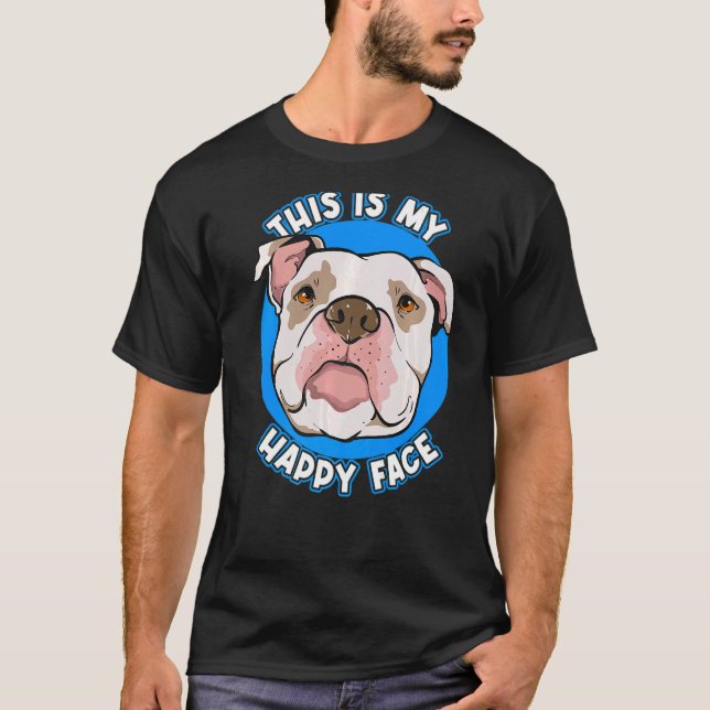 Pitbull Das ist mein Glückspilz-Zitat T-Shirt (Vorderseite)