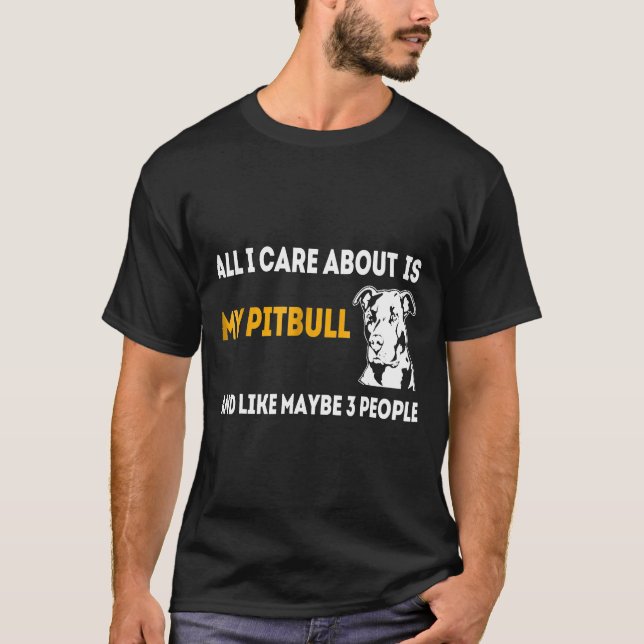 Pitbull Demon T-Shirt Mein Pitbull (Vorderseite)