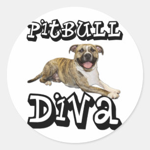 PitBull DIVA - Tigger Runder Aufkleber
