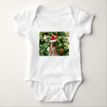 Pitbull Dog Christmas Tree Ornaments Snowman Baby Strampler<br><div class="desc">Pitbull Hund Weihnachtsbaumschmuck Schneemann Doormat.Niedlich Pitbull Hund mit Weihnachtsbaumschmuck Schneemann im Hintergrund.</div>