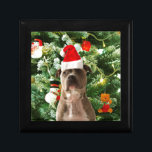 Pitbull Dog Christmas Tree Ornaments Snowman Geschenkbox<br><div class="desc">Pitbull Hund Weihnachtsbaumschmuck Schneemann Doormat.Niedlich Pitbull Hund mit Weihnachtsbaumschmuck Schneemann im Hintergrund.</div>