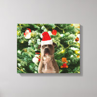 Pitbull Dog Christmas Tree Ornaments Snowman