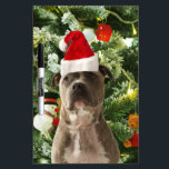 Pitbull Dog Christmas Tree Ornaments Snowman Memoboard<br><div class="desc">Pitbull Hund Weihnachtsbaumschmuck Schneemann Doormat.Niedlich Pitbull Hund mit Weihnachtsbaumschmuck Schneemann im Hintergrund.</div>