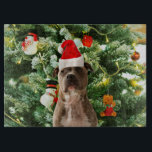 Pitbull Dog Christmas Tree Ornaments Snowman Schneidebrett<br><div class="desc">Pitbull Hund Weihnachtsbaumschmuck Snowman Schneider Board. Niedlicher Pitbull Hund mit Weihnachtsbaumschmuck Schneemann im Hintergrund.</div>
