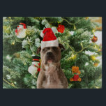 Pitbull Dog Christmas Tree Ornaments Snowman Schneidebrett<br><div class="desc">Pitbull Hund Weihnachtsbaumschmuck Snowman Schneider Board. Niedlicher Pitbull Hund mit Weihnachtsbaumschmuck Schneemann im Hintergrund.</div>