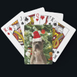Pitbull Dog Christmas Tree Ornaments Snowman Spielkarten<br><div class="desc">Pitbull Hund Weihnachtsbaumschmuck Schneemann Doormat.Niedlich Pitbull Hund mit Weihnachtsbaumschmuck Schneemann im Hintergrund.</div>