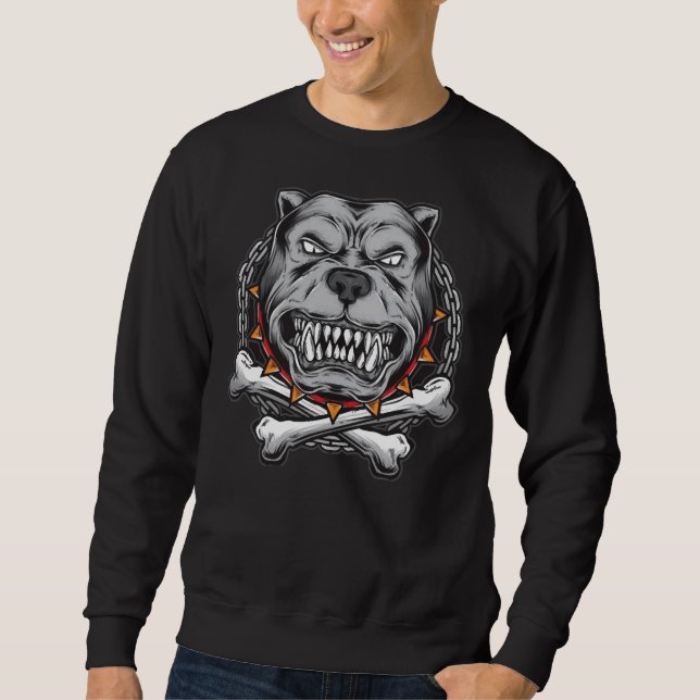 Pitbull Dog Classic Sweatshirt (Vorderseite)