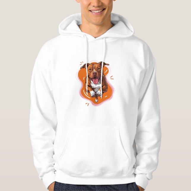 Pitbull Dog Hoodie (Vorderseite)