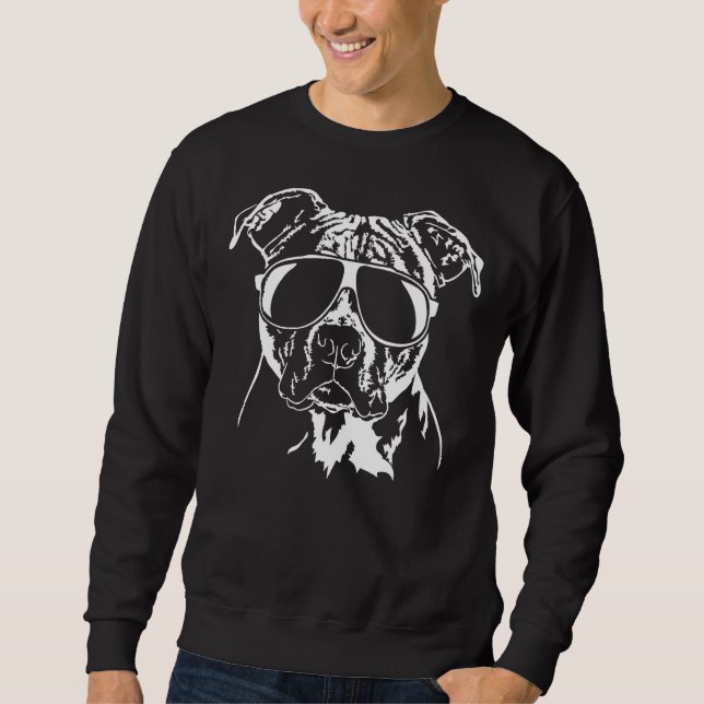 Pitbull Dog Mama Funny American Pitbull Terrier Wi Sweatshirt (Vorderseite)
