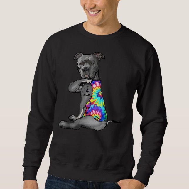 Pitbull Dog Mütter Sweatshirt (Vorderseite)