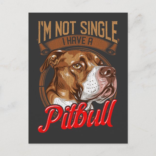 Pitbull Dog Relationship Puppy Parent Postkarte (Vorderseite)
