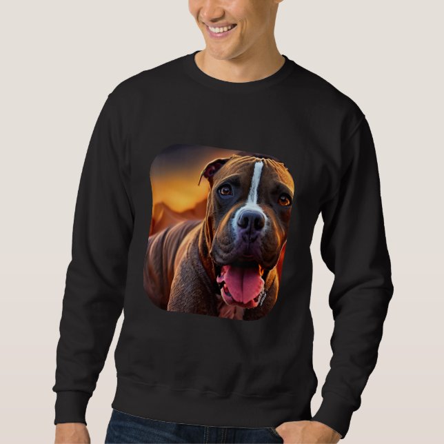 Pitbull Dog Sweatshirt (Vorderseite)