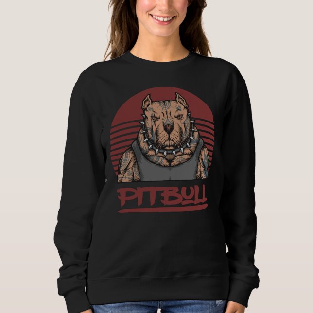 Pitbull Dog Sweatshirt (Vorderseite)