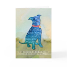 Pitbull Dog Sympathy Card - von allen Wörtern