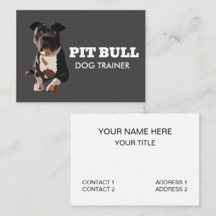 Pitbull Dog Trainer Visitenkarte