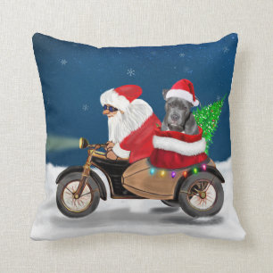 Pitbull Dog Weihnachtsmann Kissen