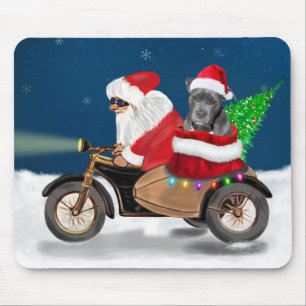 Pitbull Dog Weihnachtsmann Mousepad