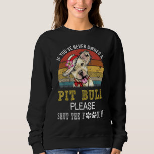 Pitbull Dog Womens Mens Dog Rescue Sweatshirt