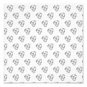 Pitbull Drawing Sing Dog Lovers Black White Fotodruck