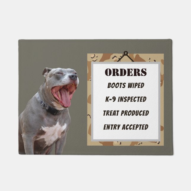 Pitbull Entryway Orders Doormat Fußmatte (Vorderseite)
