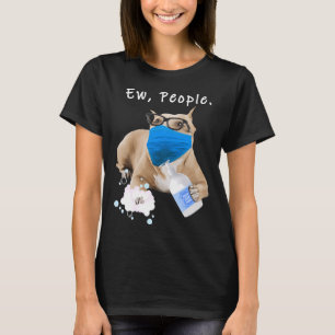 Pitbull Ew Leute, die eine Gesichtsmaske tragen, D T-Shirt