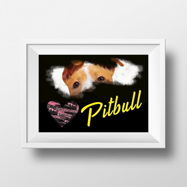 Pitbull Eyes Solid Color Poster (Von Creator hochgeladen)