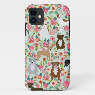 Pitbull Floral Iphone Case - Pitbulle-Telefongehäu