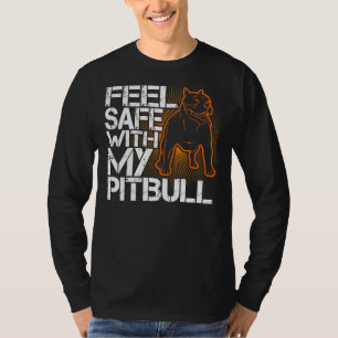 Pitbull fühlt sich sicher mit meinem Pitbull Hund T-Shirt