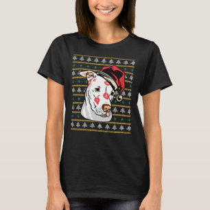 Pitbull Funny Ugly Christmas Sweater T-Shirt