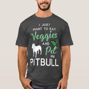 Pitbull Funny Vegan Dog Lover Eigentümer Xmas Gebu T-Shirt