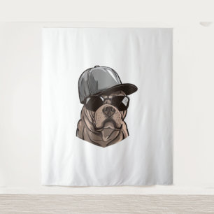 Pitbull Gangster Wandteppich
