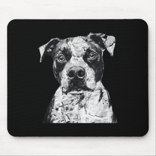 Pitbull Gesicht Niedlicher Hund Lover Männer Fraue Mousepad