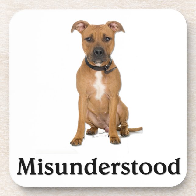 Pitbull Getränkeuntersetzer (Vorderseite)