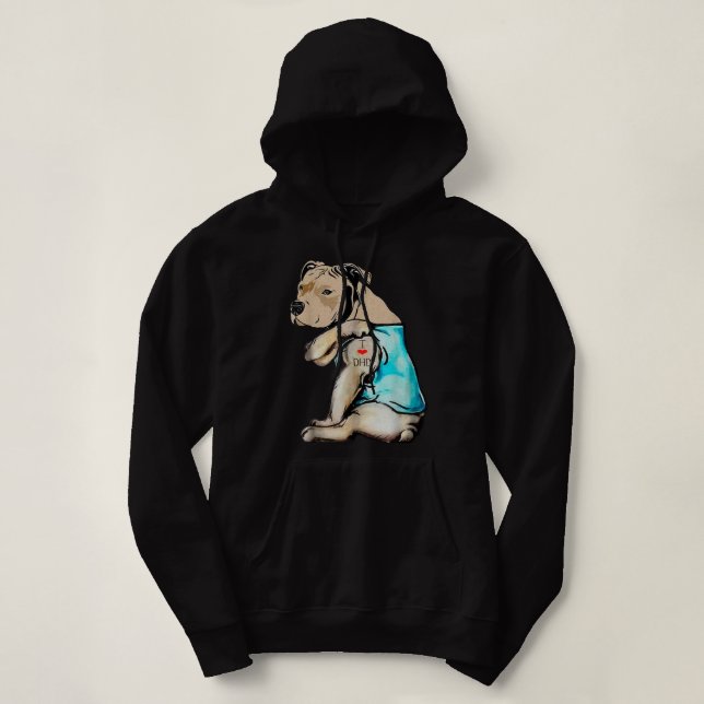 Pitbull Grammy Pit Bull Terrier Dog Pibble Mother' Hoodie (Design vorne)
