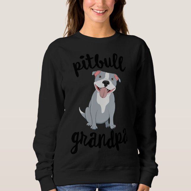 Pitbull Grandpa Pawpa Dog Großeltern Große Paw Sweatshirt (Vorderseite)