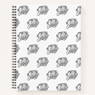 Pitbull handgezeichnetes Foto Hund Tierliebhaber P Notizbuch