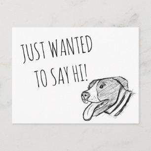 Pitbull handgezeichnetes Foto Hund Tierliebhaber Postkarte