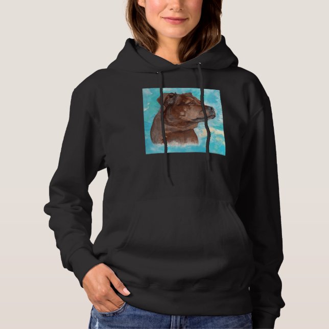 Pitbull Hund 1 Hoodie (Vorderseite)