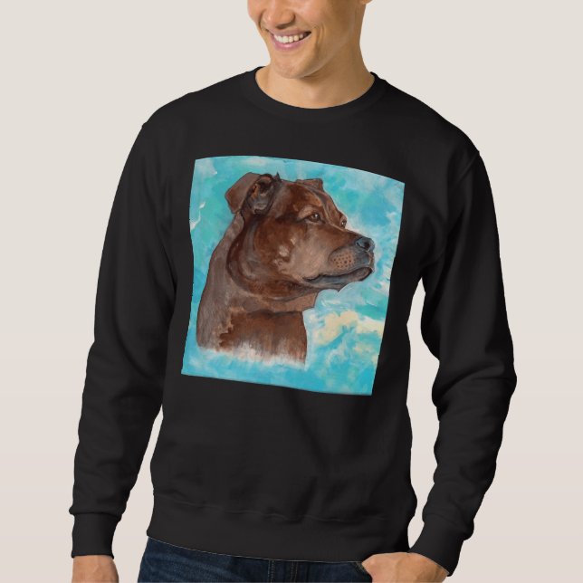 Pitbull Hund 1 Sweatshirt (Vorderseite)