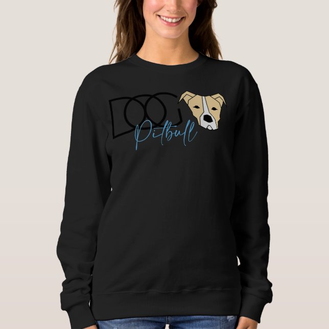 Pitbull Hund 261 Sweatshirt (Vorderseite)