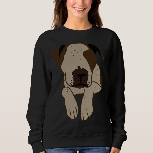 Pitbull Hund 27 Sweatshirt (Vorderseite)