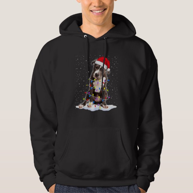Pitbull Hund 2 Hoodie (Vorderseite)