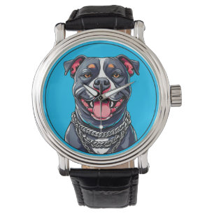 Pitbull-Hund Armbanduhr
