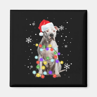 Pitbull Hund Fröhliche Dogmen Santa Pitbull Weihna Magnet