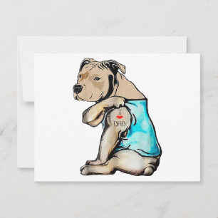 Pitbull Hund I Liebe Vater Tattoo Funny Family