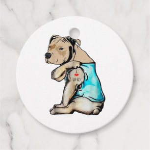 Pitbull Hund I Liebe Vater Tattoo Funny Family Geschenkanhänger