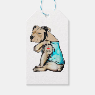 Pitbull Hund I Liebe Vater Tattoo Funny Family Geschenkanhänger