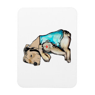 Pitbull Hund I Liebe Vater Tattoo Funny Family Magnet