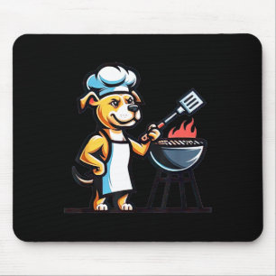 Pitbull-Hund macht Barbecue Hundeliebhaber lustige Mousepad